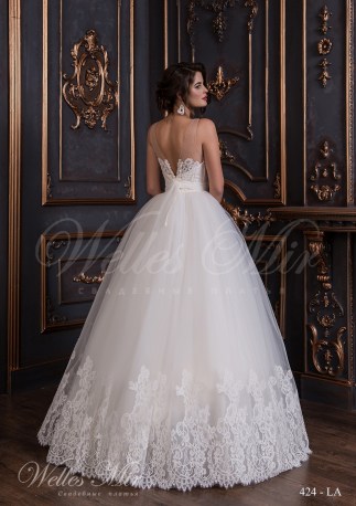 Wedding dress with sheer straps-3